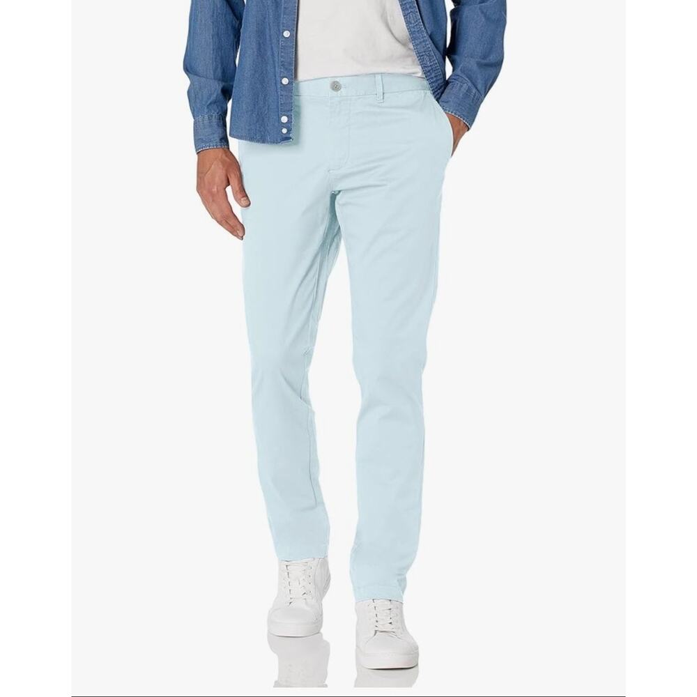 NWT Original Penguin Premium Slim Fit Stretch Chino Pants Aruba Blue 29x32